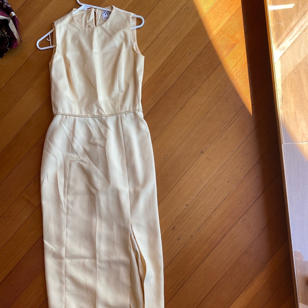 Yellow floor length dress